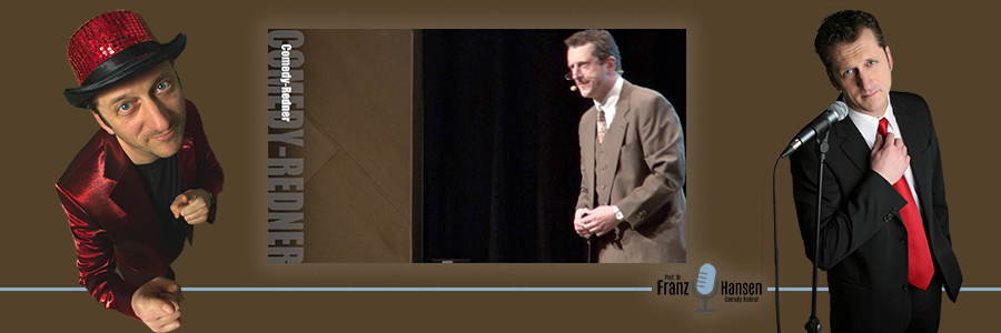 Moderator: Der falsche (lustige, witzige) Comedy-Redner (Referent) "Prof. Dr. Franz Hansen" mit seiner individuellen Comedyrede als Highlight für Ihr Publikum (Veranstaltung, Betriebsfest, Firmenfeier, Kunden-Event, Kongress, Tagung, Hochzeit, Geburtstag, Jubiläum, etc.)
